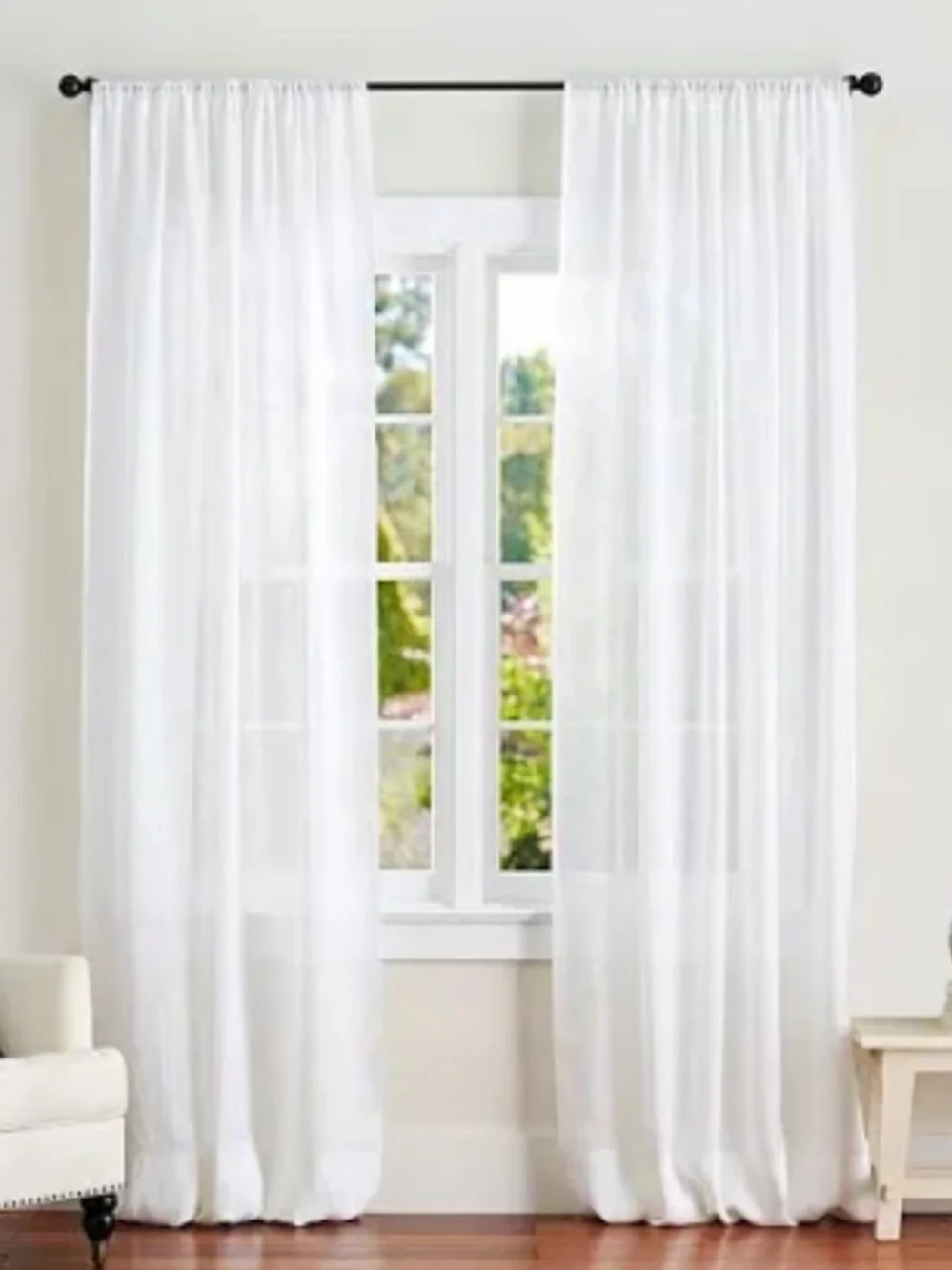 Restoration Hardware Linen optic white Curtain Panel.